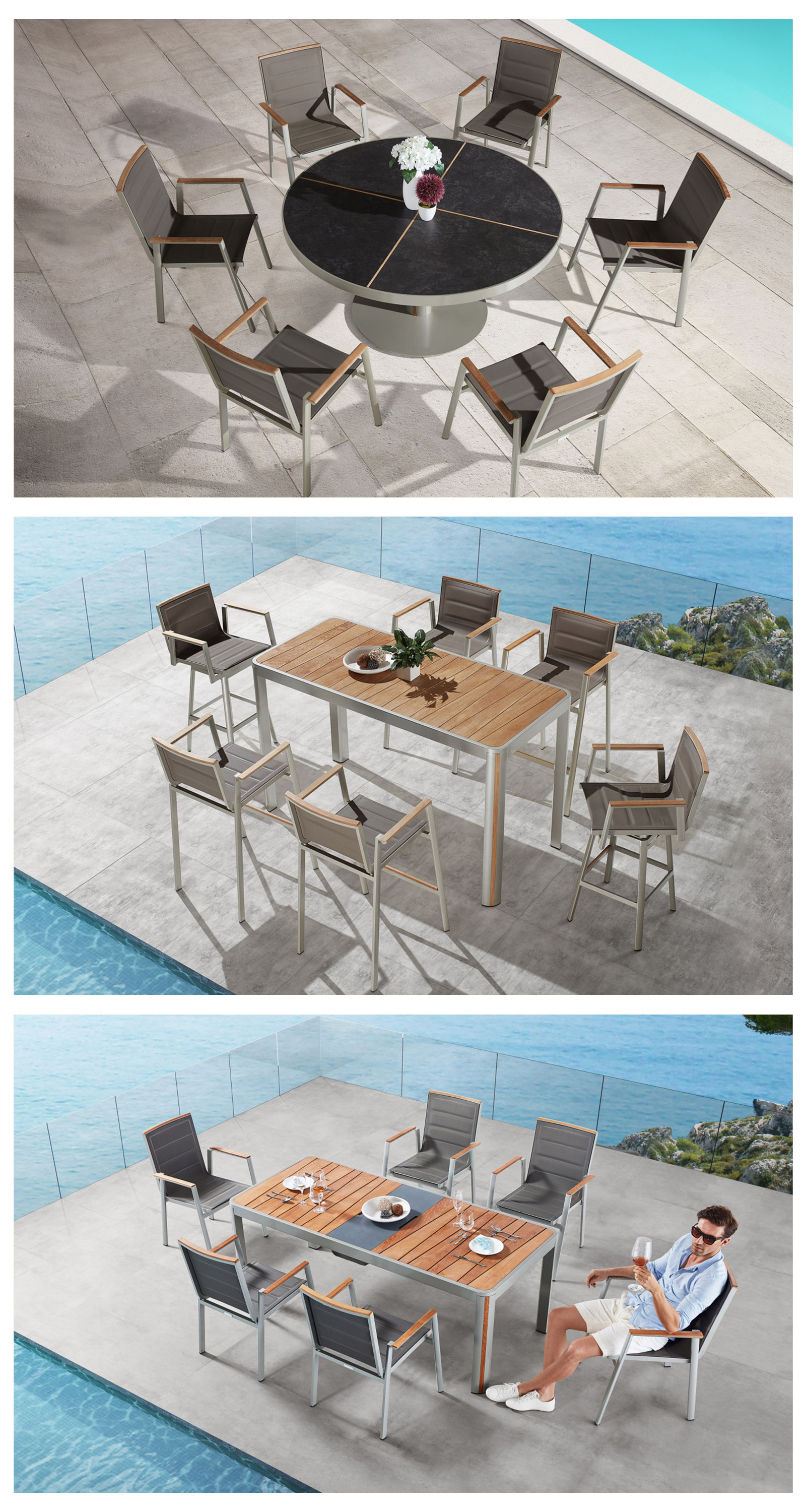 aluminum outdoor dining set
