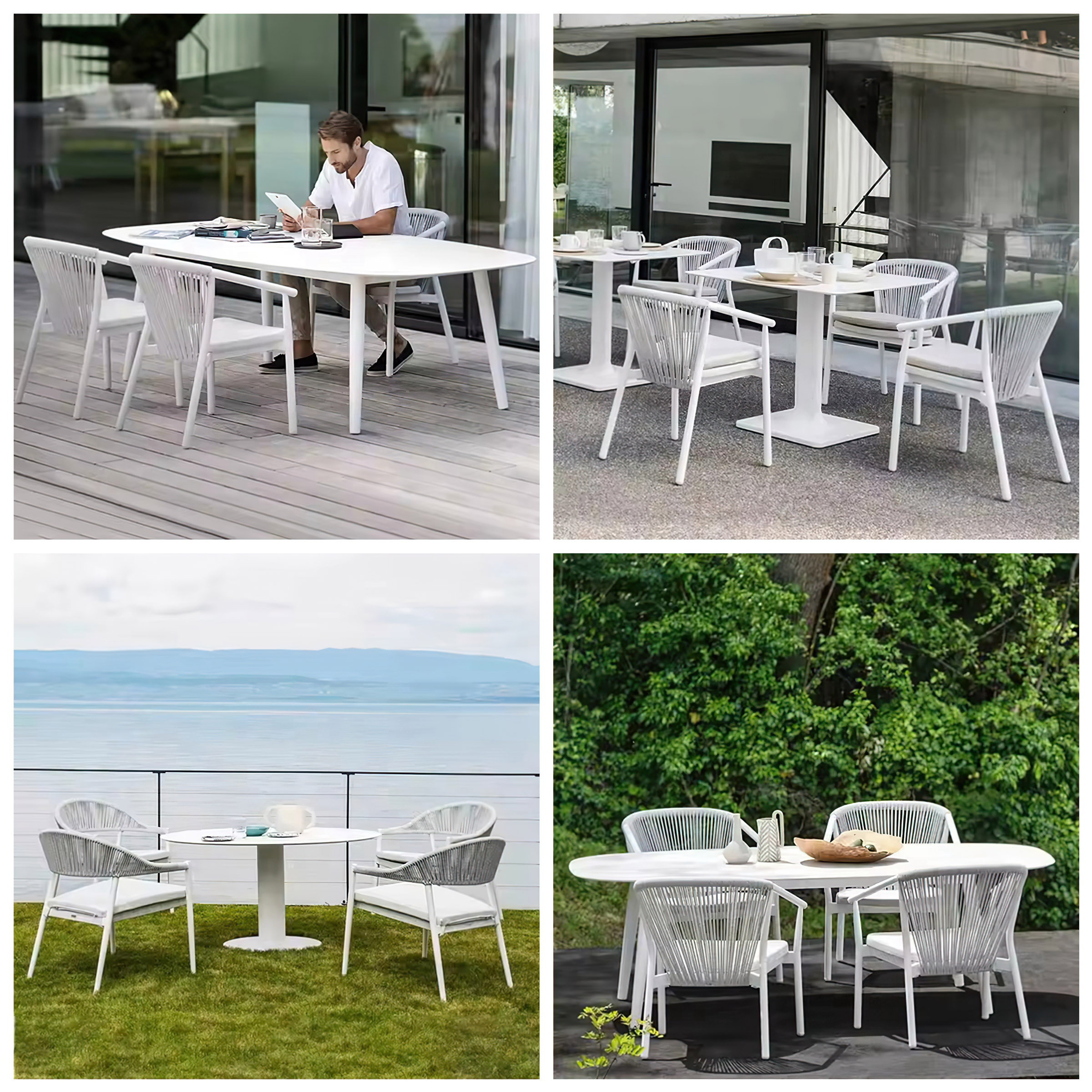 white outdoor dining table  (1)