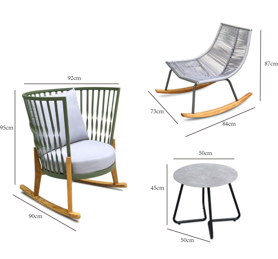 reclining patio chairs (2)