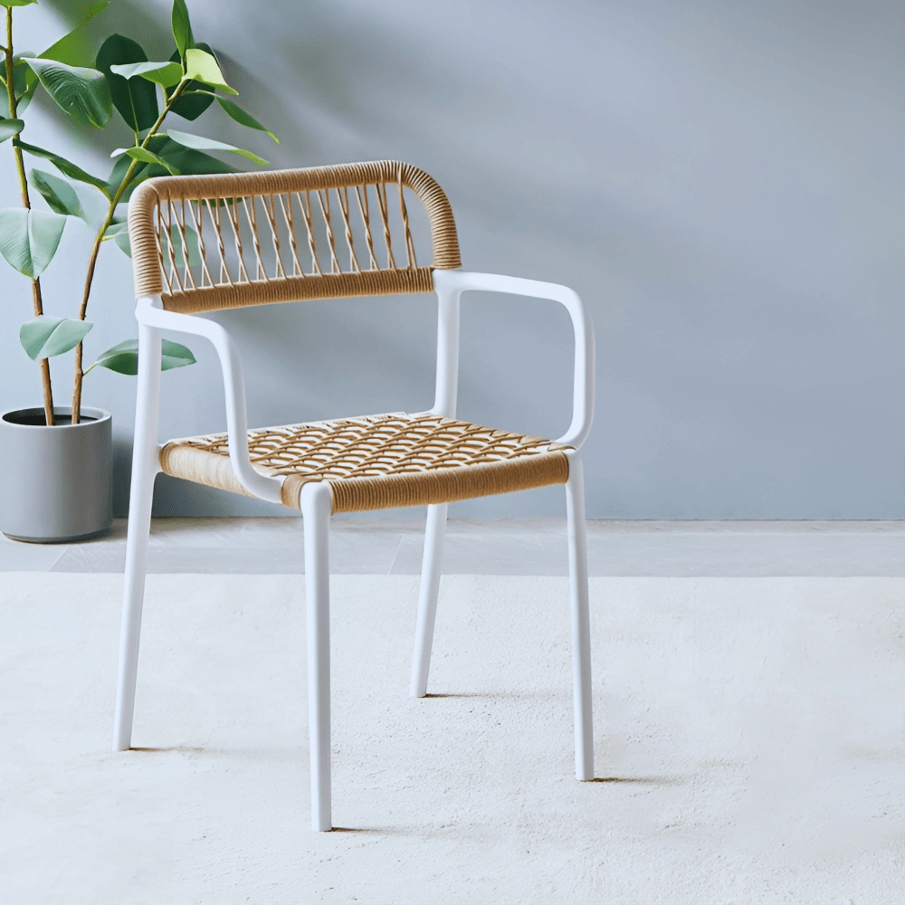 low price single PA rope dining chairs